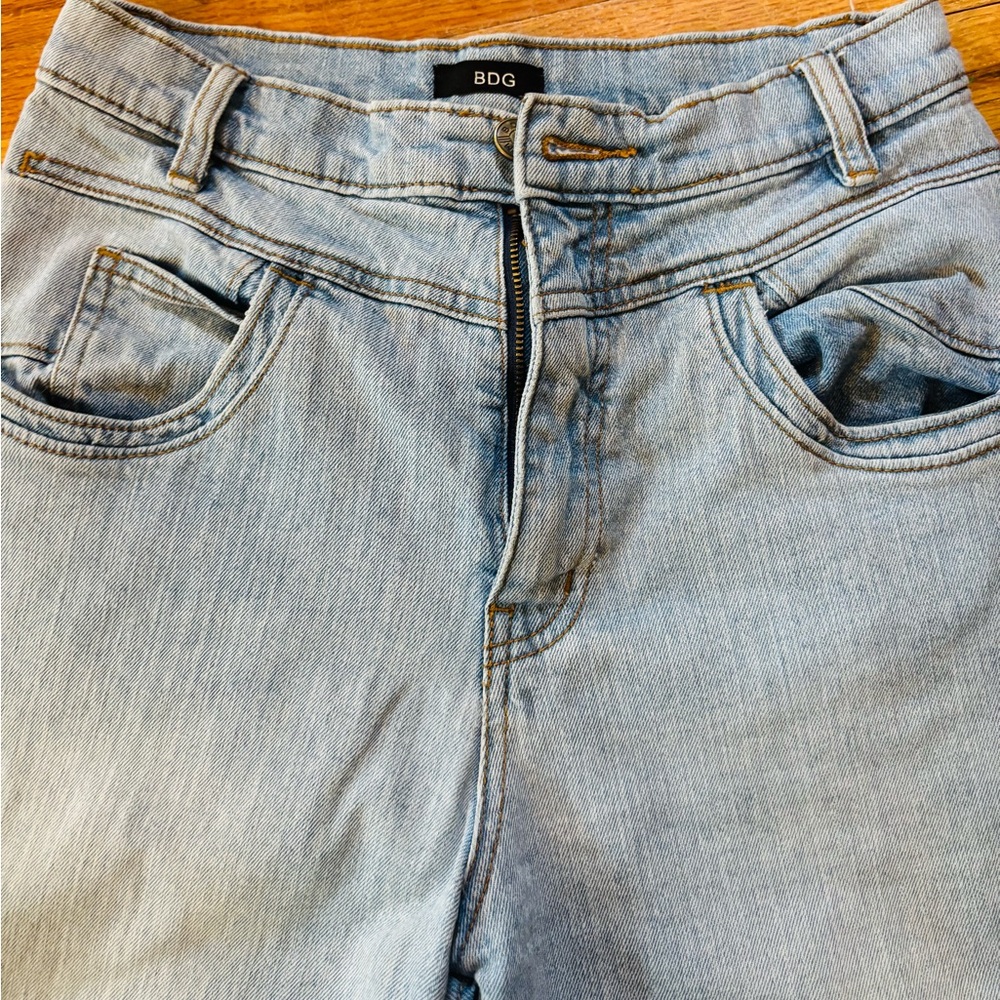 BDG Light Blue High-Rise Straight Jeans